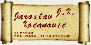 Jaroslav Kocanović vizit kartica